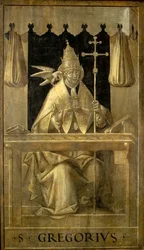 St. Gregor in seinem Studierzimmer (verso)